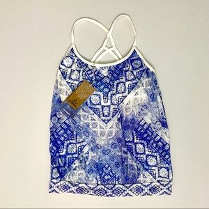 Prana Meadow Tank Top in Indigo, Size XSM, NWT